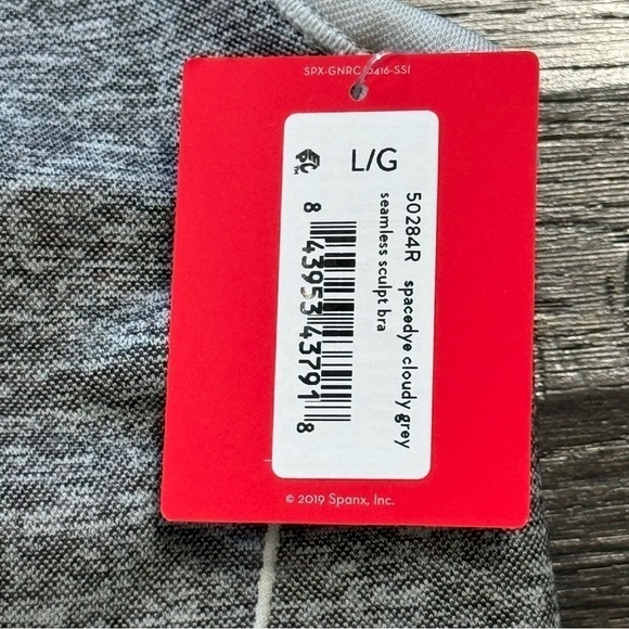 Spanx Seamless Sculpt Spacedye Cloudy Grey Bra‎ Size Large Women - Picture 9 of 12